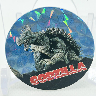 GODZILLA 1995 Vintage Rare card menko Holo Cap Collection Amada Japanese #51-image