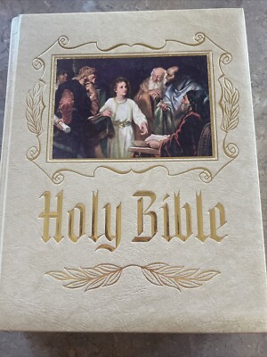 Holy Bible King James Version Red Letter Edition Hardcover BIG BOOK 1964-image