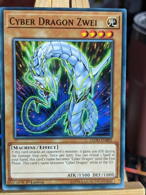 Cyber Dragon Zwei LEDD-ENB02 Common 1st Edition LP/NM Yugioh Cards-image