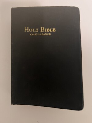 The Holy Bible Concordance, Inc. Red Letter Leather Black 1962-image