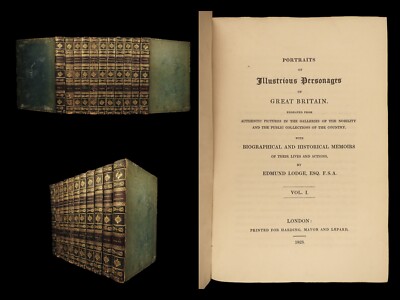 1823 Portraits of Illustrious Personages 206 PLATES Bacon Cromwell Raleigh Queen-image