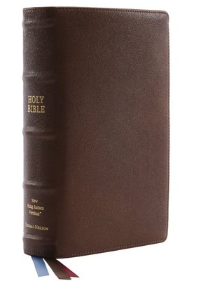 Holy Bible : New King James Version, Brown, Premium Goatskin Leather: Premier...-image