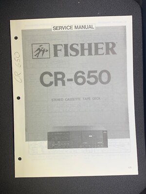 Fisher CR-650 Service Manual Stereo Cassette Tape Deck Original-image