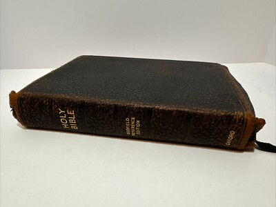 Antique Scofield Reference Bible Leather Oxford 1947-image
