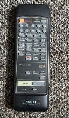 Fisher RRS-717 Remote Control Black - OEM for RS-717 AM/FM Stereo Receiver Works-image