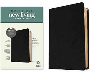 NLT Thinline Center-Column Reference Bible, Filament - Leather Bound - Very Good-image