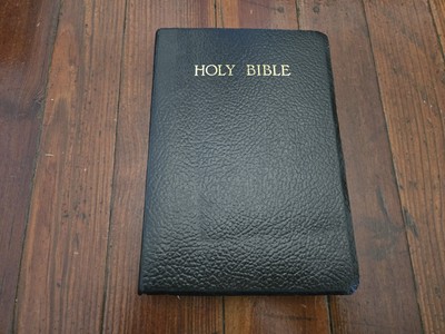 1985 KJV Dugan Bible Original King James Version Black Bonded Leather Red Letter-image