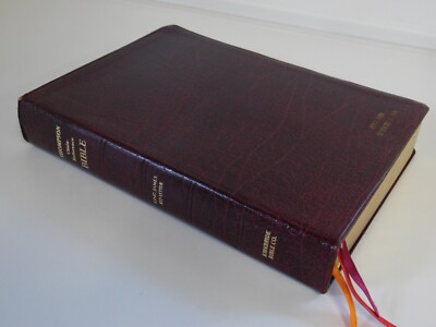 Thompson Chain Reference Study Bible KJV Kirkbride Burgundy Leather Red Lt. 1988-image
