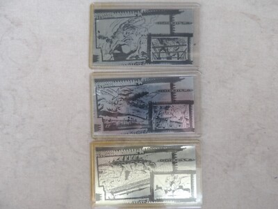 GODZILLA SILVERZILLA S1 S2 S3 INSERT/CHASE 3 CARD SET STORYBOARD SUPERVUE TALL-image