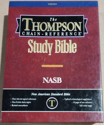 The Thompson Chain Reference Study Bible NASB 1993 Burgundy Bonded Leather w Box-image