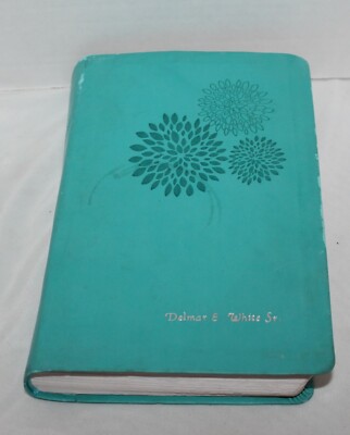 NKJV BIBLE Giant Print Red Letter Nelson Aqua Blue Read Along Reference ©2006-image