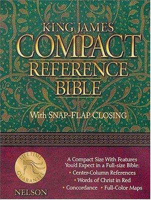 COMPACT REFERENCE BIBLE, SNAP FLAP EDITION (KJV, BLACK By Thomas Nelson-image