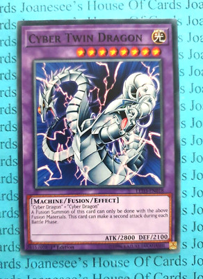 LED3-EN018 Cyber Twin Dragon Yu-Gi-Oh Card 1st Edition New-image