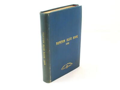 1915 Newton Blue Book Massachusetts History Social Register Rebound in Leather-image
