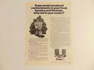 1971 FISHER HIGH FIDELITY STEREO vintage art print ad-image