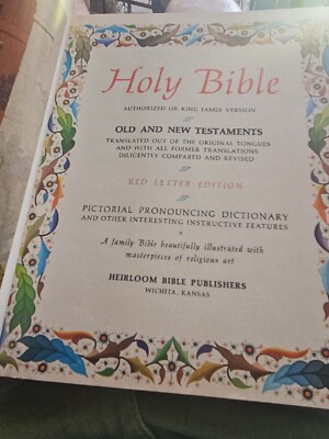 Vintage Holy Bible Master Reference Ed 1971 Red Letter Ed. Heirloom Pub. Nice-image