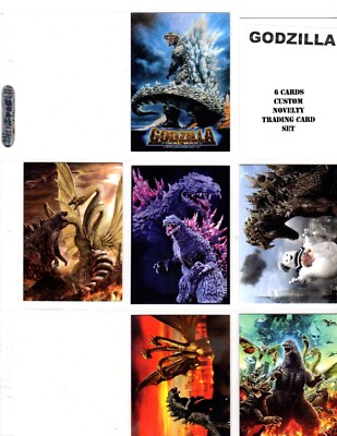GODZILLA    CUSTOM  NOVELTY TRADING CARD 6 CARDS   SET-image