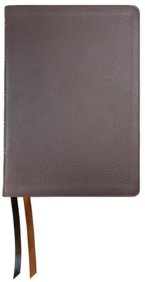 NASB Large Print Ultrathin Reference Bible, Brown, Genuine Leathe-image