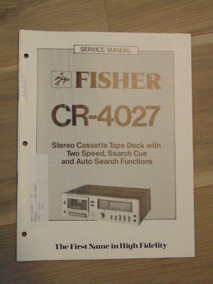 Fisher CR-4027 Service Manual Stereo Cassette Deck-image