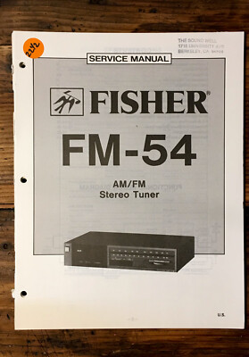Fisher FM-54 Tuner Service Manual *Original*-image