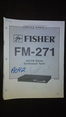 Fisher fm-271 service manual original repair book stereo tuner radio-image