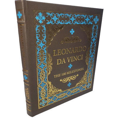EASTON PRESS Leonardo Da Vinci The 100 Milestones Martin Kemp Leather 1st/1st-image