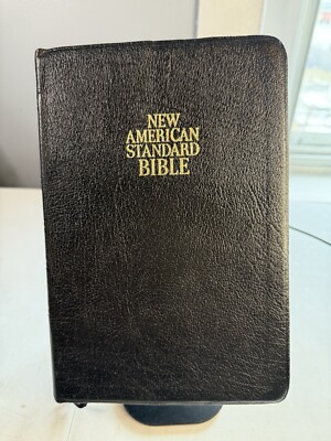 1977 NASB Side Margin Reference Bible Genuine Leather Nelson 786 -image