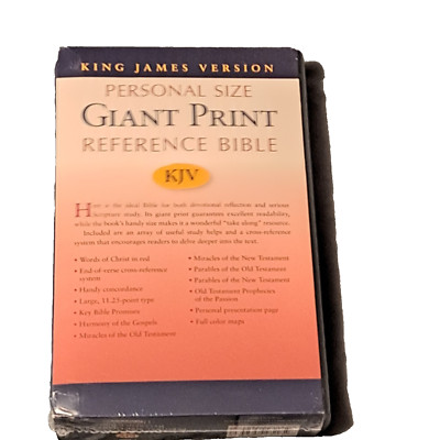 KJV Personal Size GIANT PRINT Reference BlueonGray Flexisoft Bible Hendrickson-image