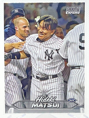 2024 Topps Stadium Club HIDEKI MATSUI Chrome Parallel Card #142 Yankees Godzilla-image