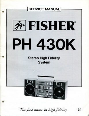 Vintage Fisher Service Manual Stereo High Fidelty System PH-430K-image