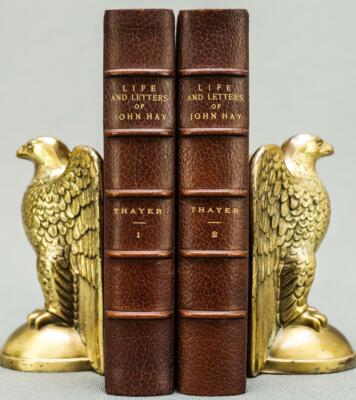 1915 The Life and Letters of John Hay Abraham Lincoln Fine Leather Bindings-image