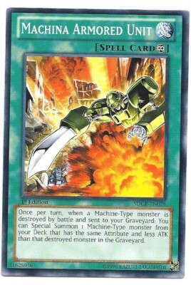 3 x Machina Armored Unit - SDCR-EN028 - Common - 1st Edition Near Mint, English-image