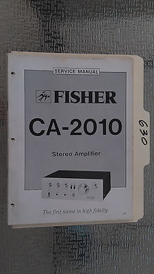 Fisher ca-2010 service manual original repair book stereo amp amplifier factory-image