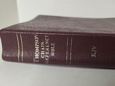 Thompson Chain Reference Study Bible KJV Burgundy Kirkbridge RL 1988 Text-image