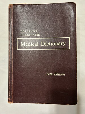 Vintage Dorland's Illustrated Medical Dictionary 24th Edition 1965 Softcover-image