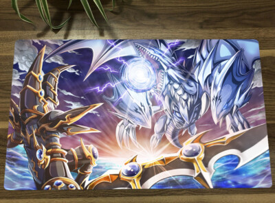YGO! Playmat Dark Paladin Neo Blue-Eyes Ultimate Dragon CCG TCG Card Game Mat-image