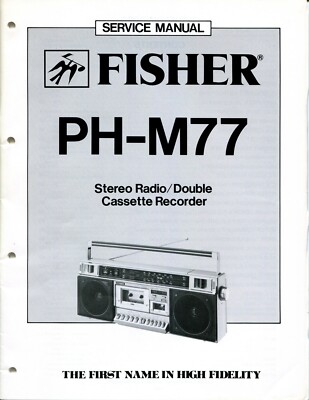 Vintage Fisher Service Manual Stereo Radio Double Cassette Recorder PH-M77-image