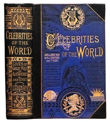 c.1890 Celebrities of the World Fine Leather Binding Illustrated Great Condition-image