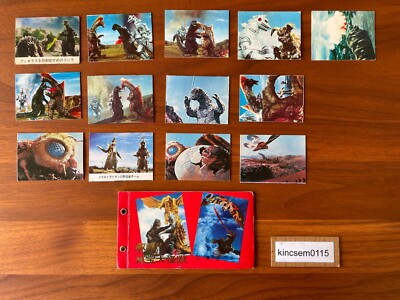 Godzilla Yamakatsu Toho 13 Cards with Exclusive Collection Book Showa Vintage-image
