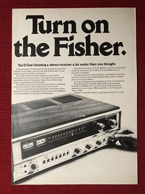 Fisher 432 Stereo Receiver 1975 Print Ad - Great To Frame!-image