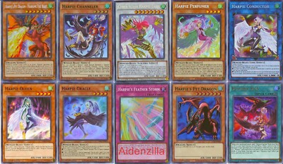 Yugioh Harpie Deck - Perfumer Channeler Cyber Slash Harpist Oracle Dancer Queen-image