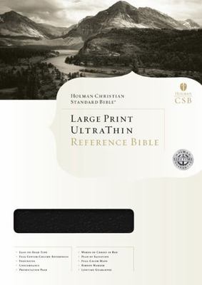 HCSB Large Print Ultrathin Reference Bible, B- leather bound, Editor, 1586401181-image