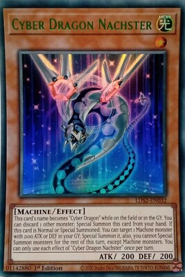 LDS2-EN032 CYBER DRAGON NACHSTER GREEN ULTRA RARE 1ST EDITION YuGiOh CARD-image