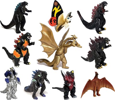 TwCare Set of 10 Godzilla Toys, Movable Joint Action Figures, King The... -image