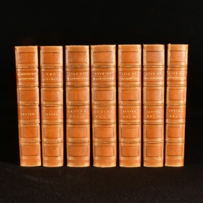 1880-2 7Vol The Life of George Washington Alhambra Bonneville's Adventures Ir...-image