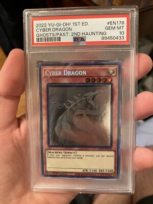 Yugioh Cyber Dragon Ghost Rare PSA 10 Gem Mint GFP2-EN178 1st Edition-image