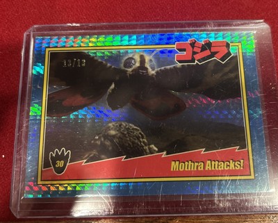 Super7 Toho Godzilla Trading Card - 30 Mothra Attacks Blue Prizm Foil 13/13 Rare-image