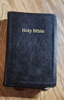 Holy Bible KJV Reference Concordance Red Letter Nelson 585 1985 Bonded Leather -image