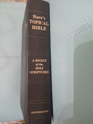 Nave’s Study Bible 1962 KJV Concordance Reference Edition VTG Black Leather!!-image