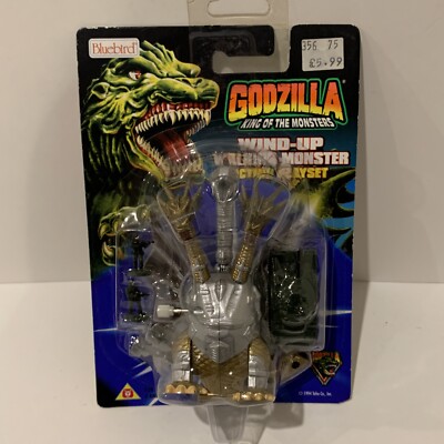 1994 Bluebird Trendmasters GODZILLA MONSTER MECHA GHIDORAH WIND UP WALKER - Rare-image